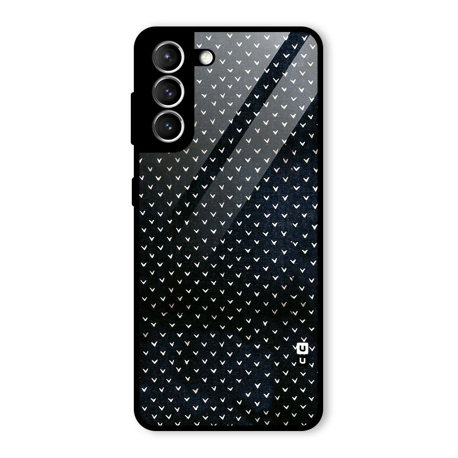 Tiny White Hearts Glass Back Case for Galaxy S21 5G