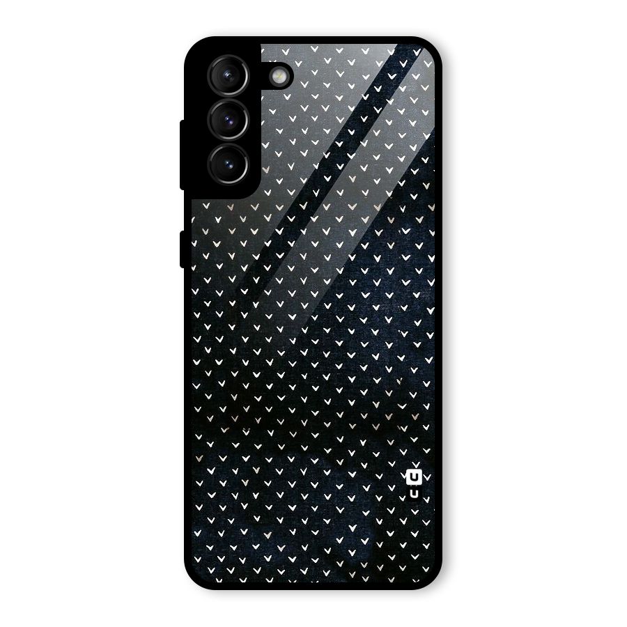 Tiny White Hearts Glass Back Case for Galaxy S21 Plus