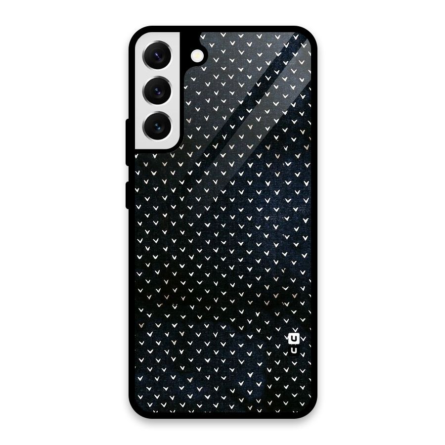 Tiny White Hearts Glass Back Case for Galaxy S22 Plus 5G