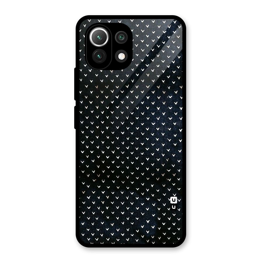 Tiny White Hearts Glass Back Case for Mi 11 Lite