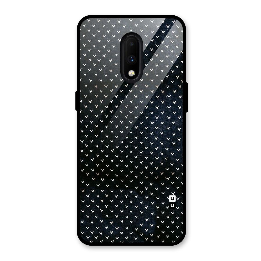 Tiny White Hearts Glass Back Case for OnePlus 7