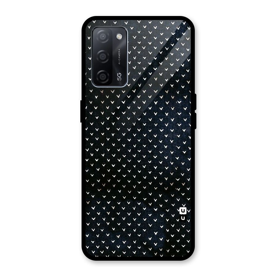 Tiny White Hearts Glass Back Case for Oppo A53s 5G