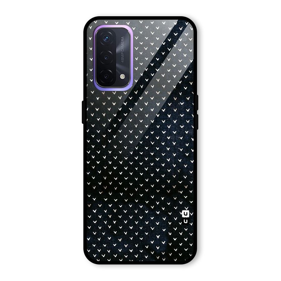 Tiny White Hearts Glass Back Case for Oppo A74 5G
