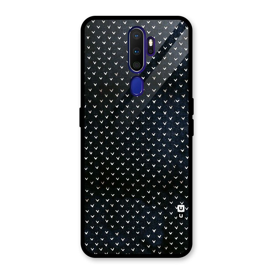 Tiny White Hearts Glass Back Case for Oppo A9 (2020)