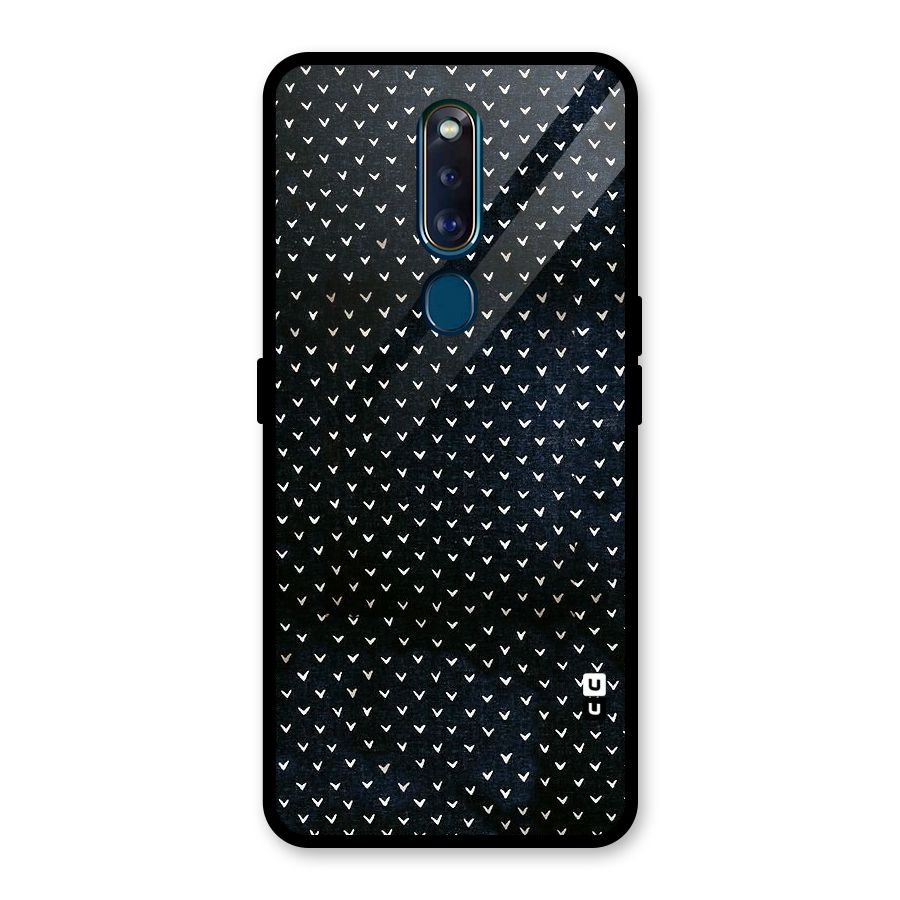 Tiny White Hearts Glass Back Case for Oppo F11 Pro