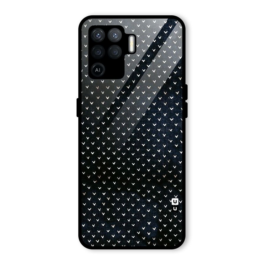 Tiny White Hearts Glass Back Case for Oppo F19 Pro