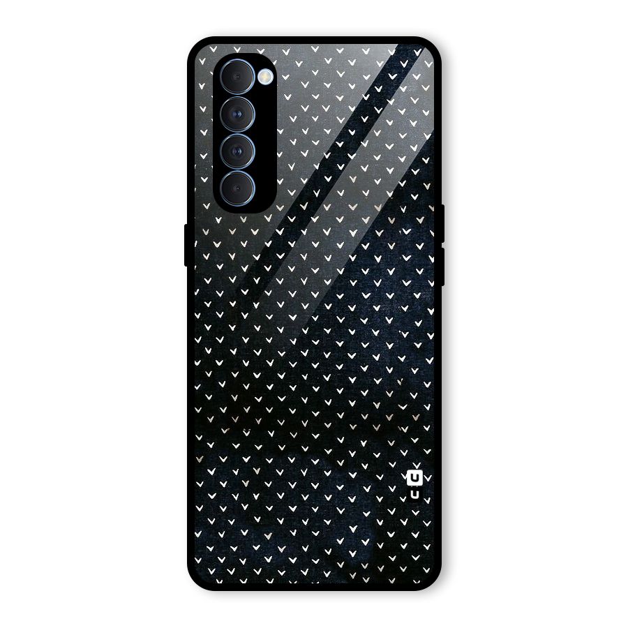 Tiny White Hearts Glass Back Case for Oppo Reno4 Pro