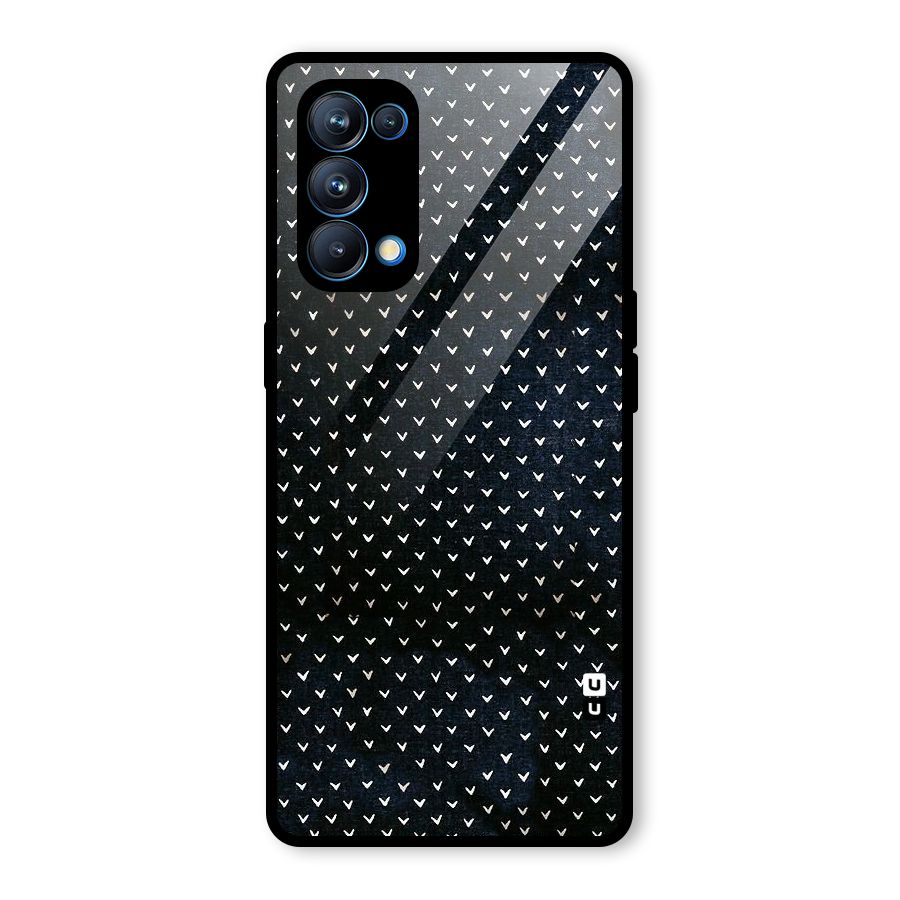 Tiny White Hearts Glass Back Case for Oppo Reno5 Pro 5G