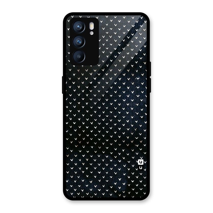 Tiny White Hearts Glass Back Case for Oppo Reno6 5G