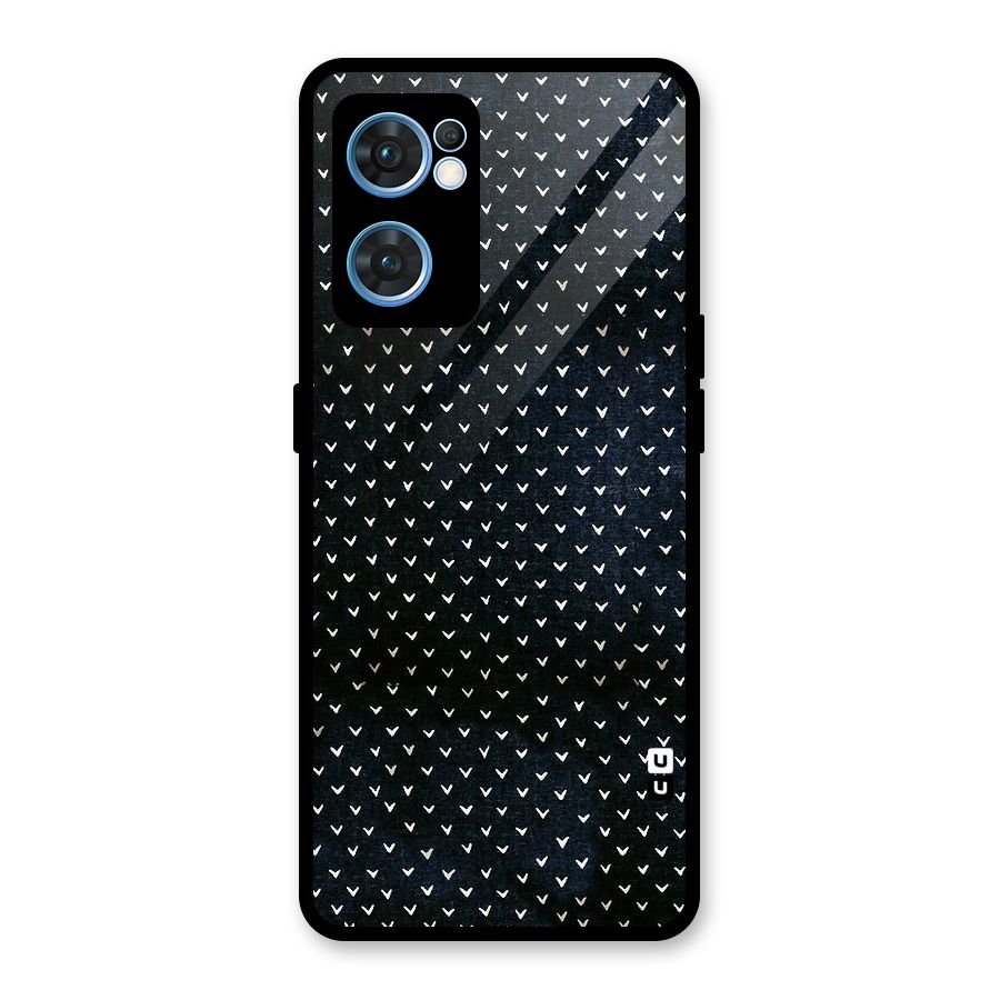 Tiny White Hearts Glass Back Case for Oppo Reno7 5G