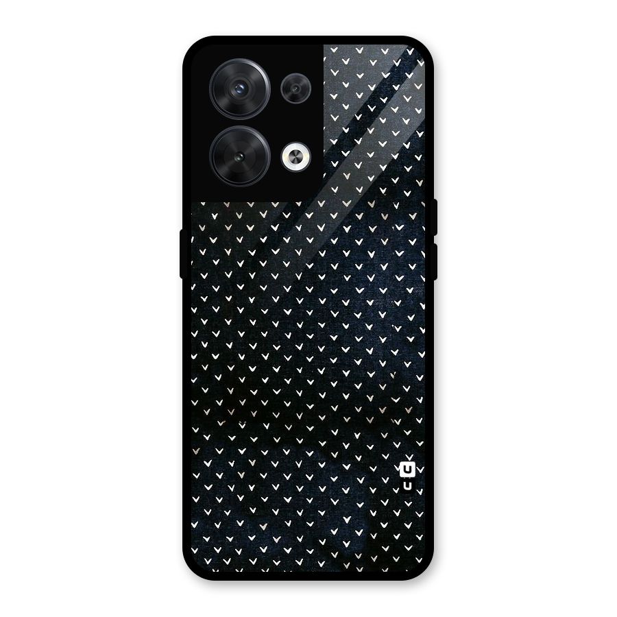 Tiny White Hearts Glass Back Case for Oppo Reno8 5G
