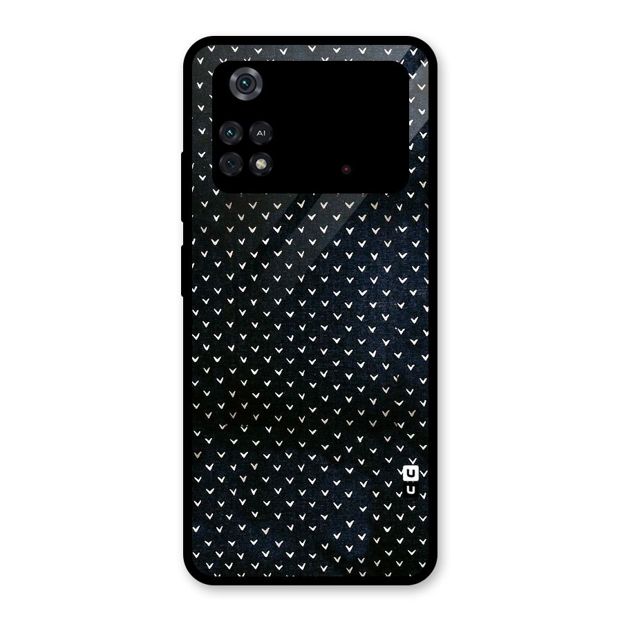 Tiny White Hearts Glass Back Case for Poco M4 Pro 4G