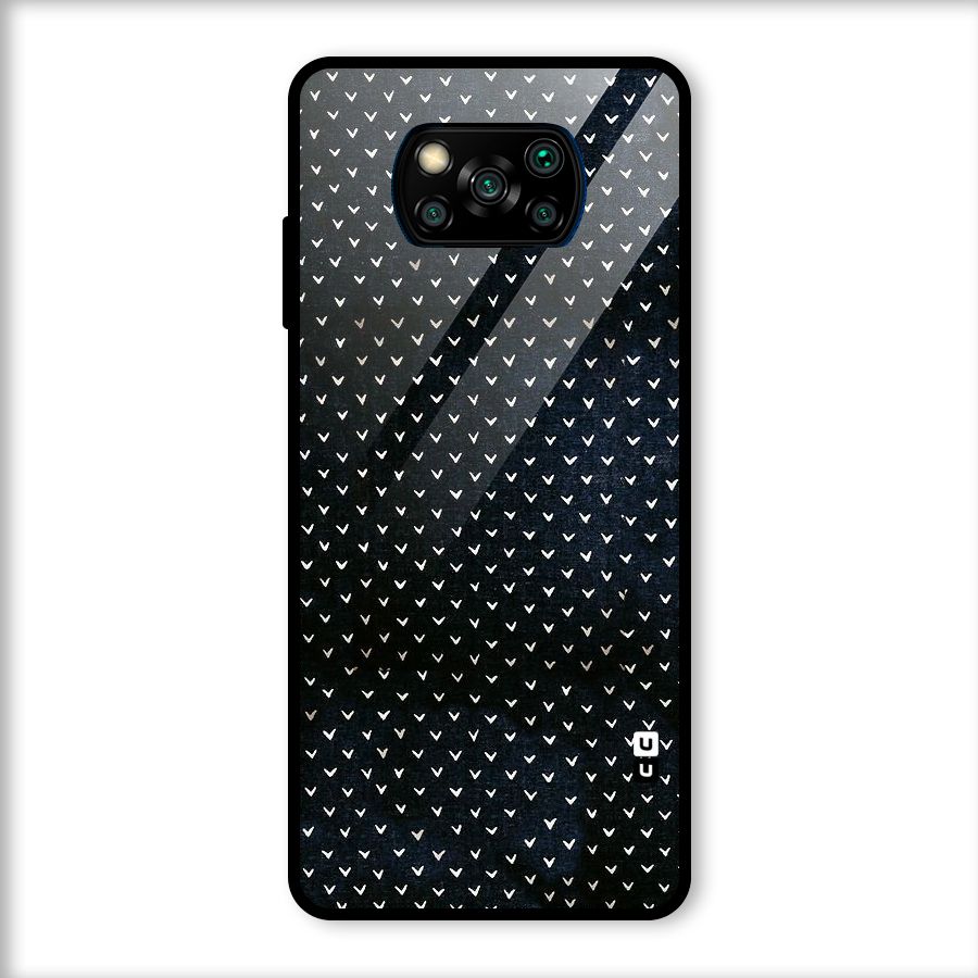 Tiny White Hearts Glass Back Case for Poco X3