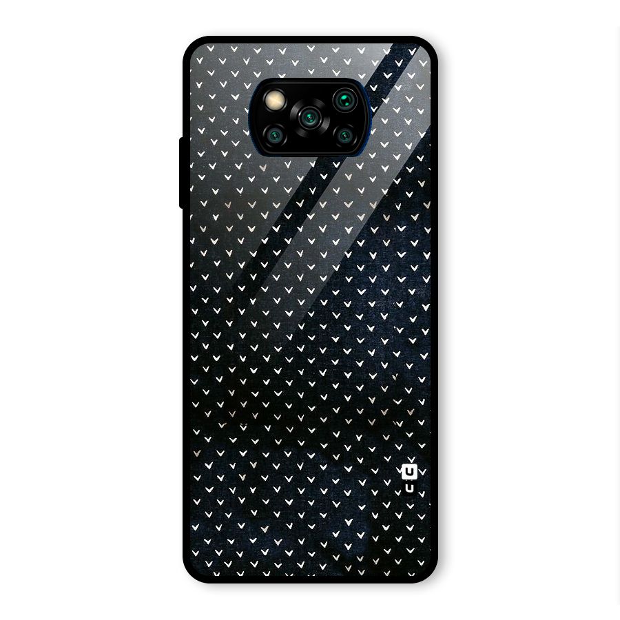 Tiny White Hearts Glass Back Case for Poco X3 Pro