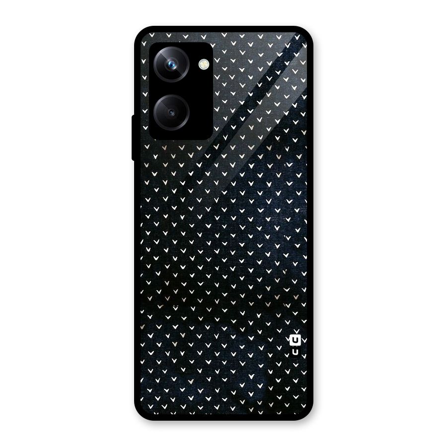 Tiny White Hearts Glass Back Case for Realme 10 Pro