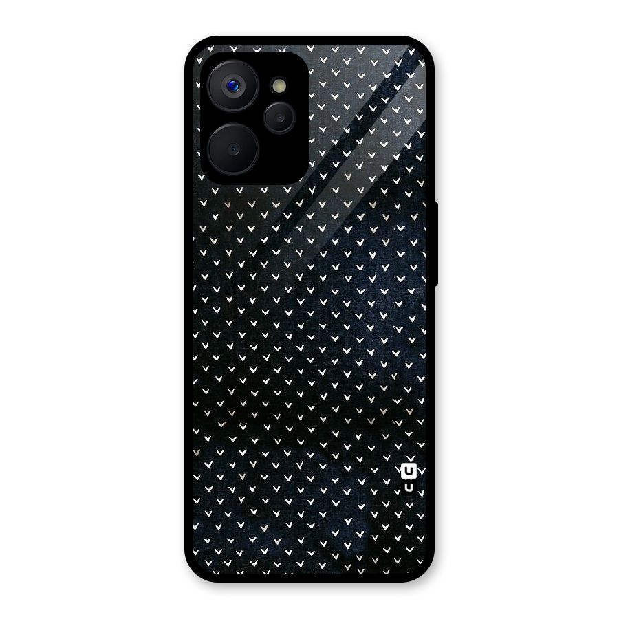 Tiny White Hearts Glass Back Case for Realme 9i 5G