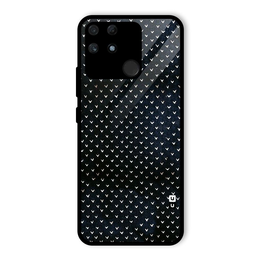 Tiny White Hearts Glass Back Case for Realme Narzo 50A
