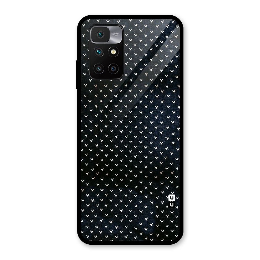 Tiny White Hearts Glass Back Case for Redmi 10 Prime