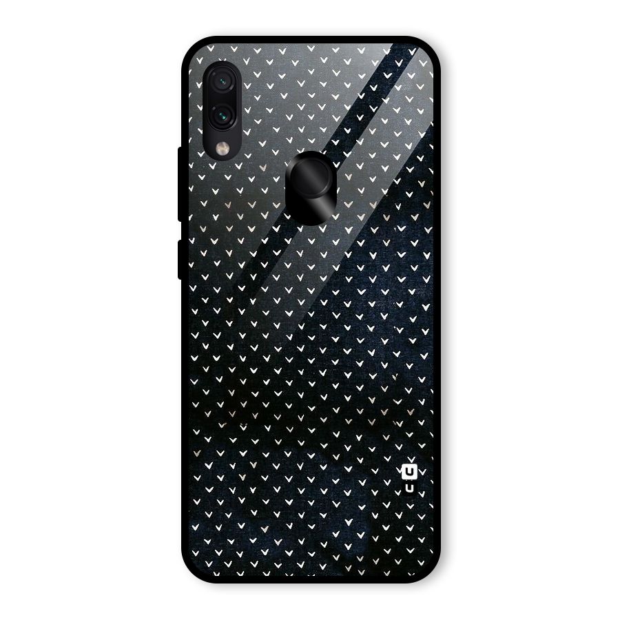 Tiny White Hearts Glass Back Case for Redmi Note 7