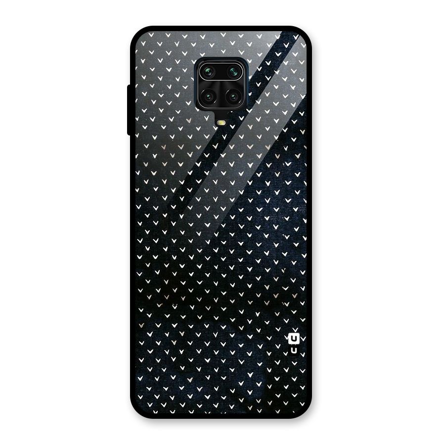 Tiny White Hearts Glass Back Case for Redmi Note 9 Pro