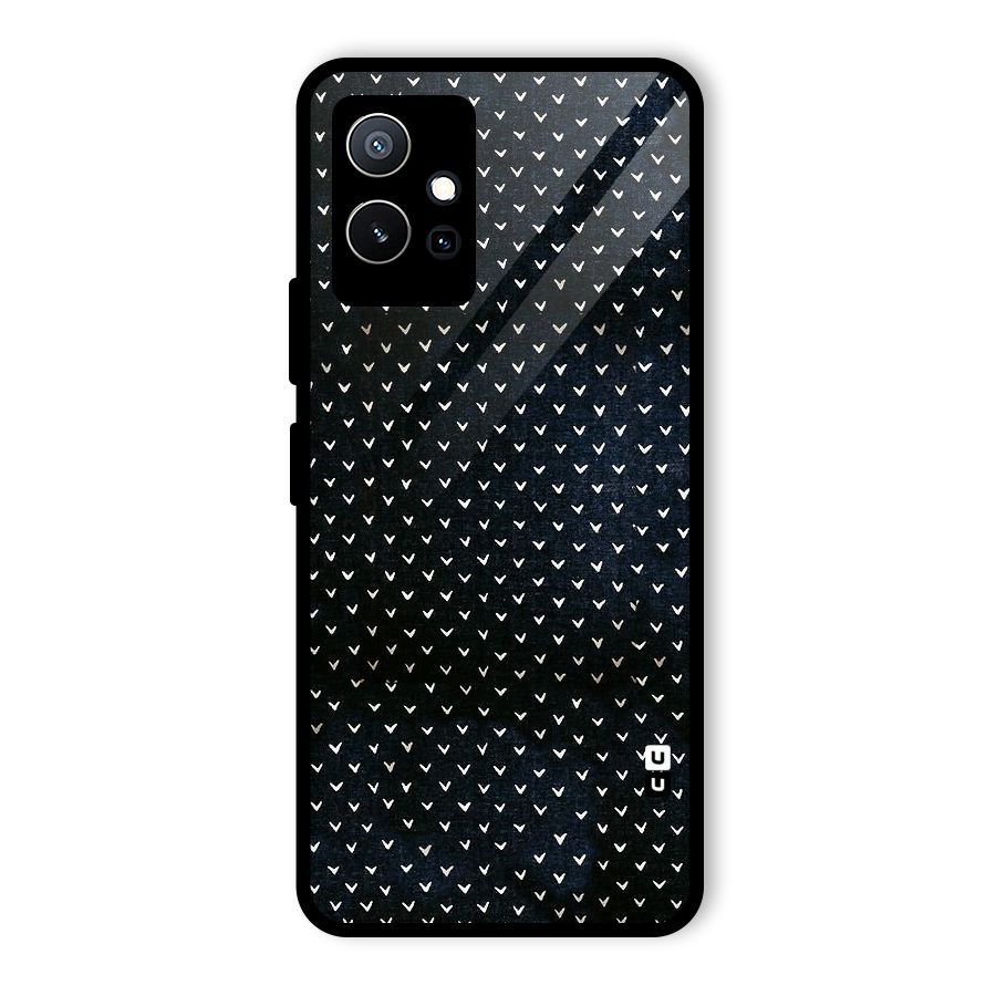 Tiny White Hearts Glass Back Case for Vivo T1 5G