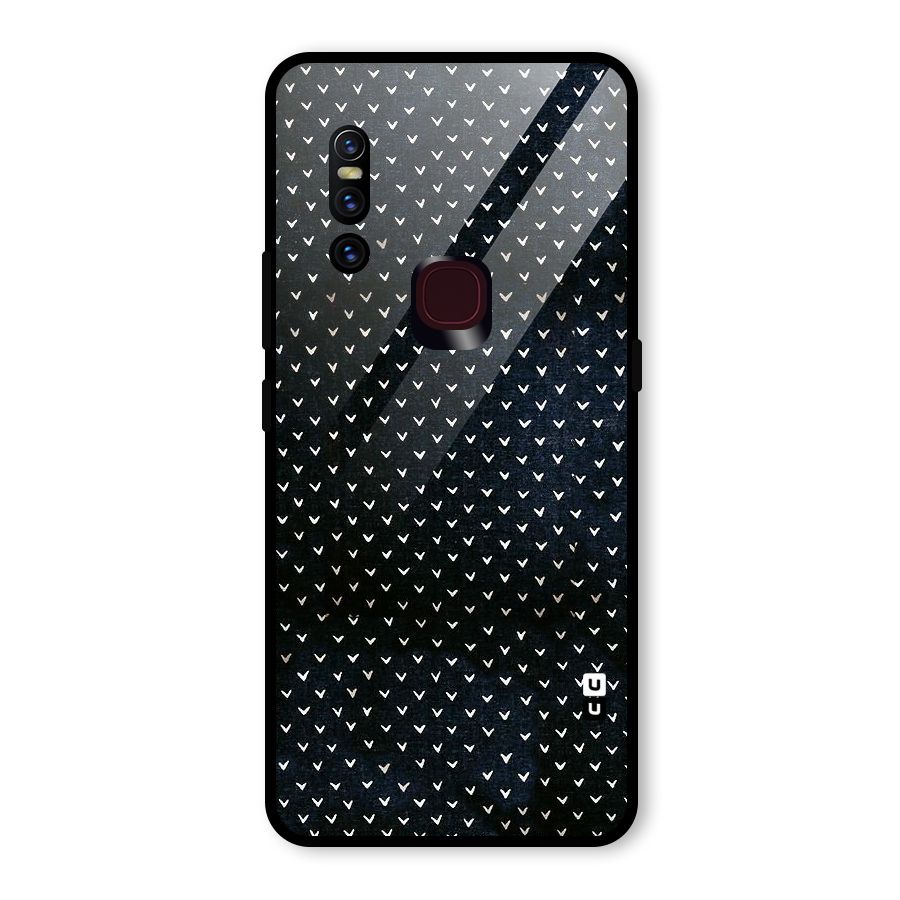Tiny White Hearts Glass Back Case for Vivo V15