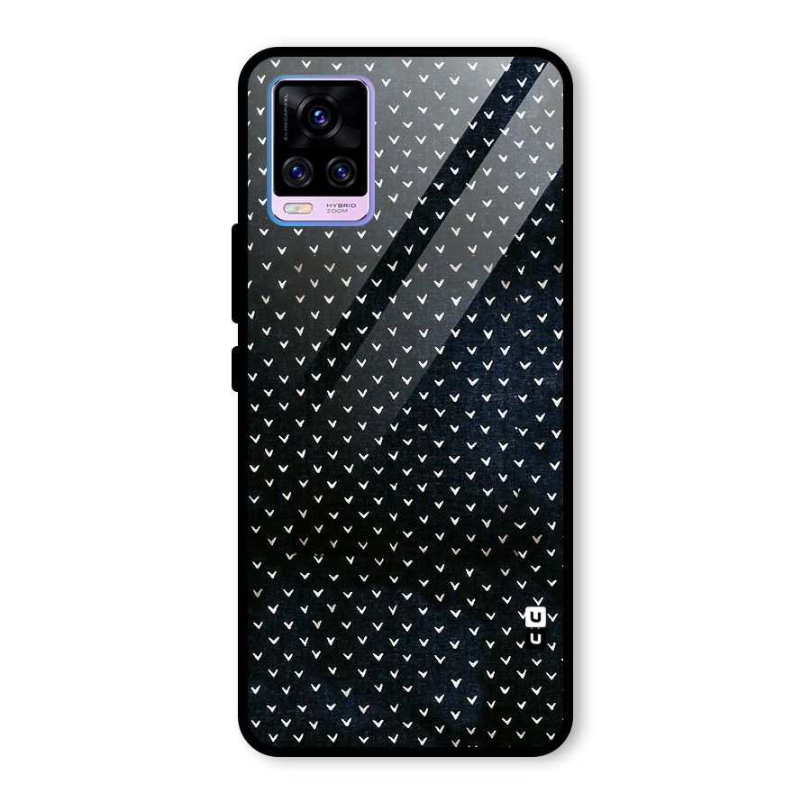 Tiny White Hearts Glass Back Case for Vivo V20 Pro
