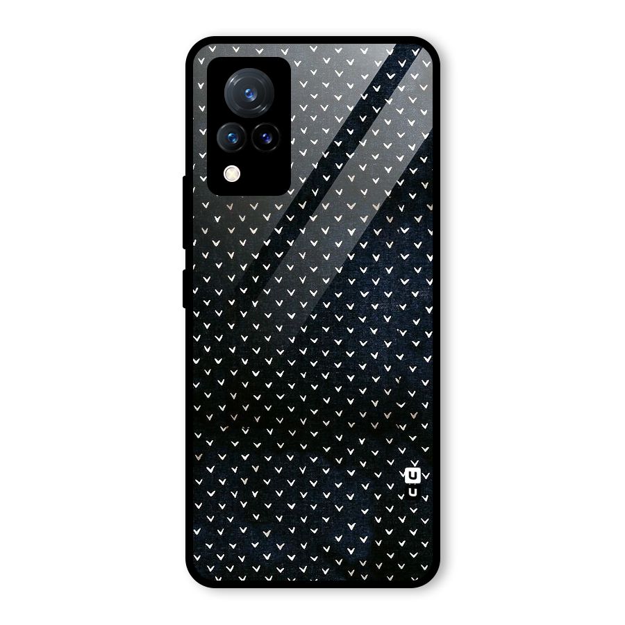 Tiny White Hearts Glass Back Case for Vivo V21 5G
