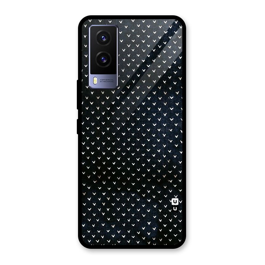 Tiny White Hearts Glass Back Case for Vivo V21e 5G