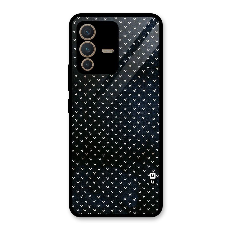 Tiny White Hearts Glass Back Case for Vivo V23 5G