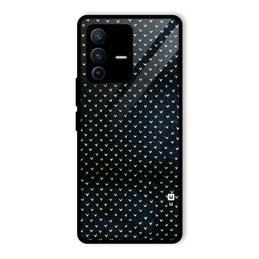 Tiny White Hearts Glass Back Case for Vivo V23 Pro