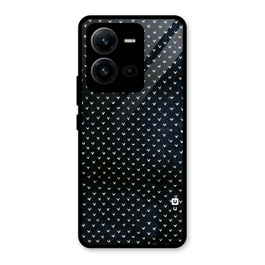 Tiny White Hearts Glass Back Case for Vivo V25