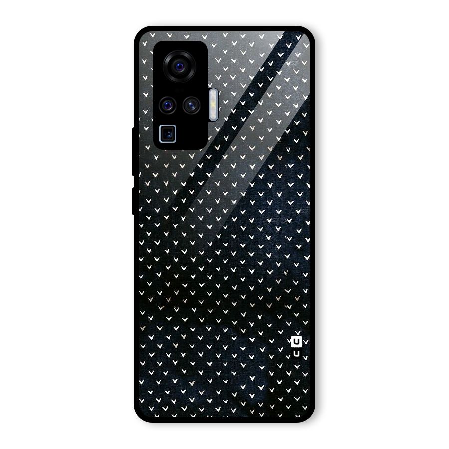 Tiny White Hearts Glass Back Case for Vivo X50 Pro
