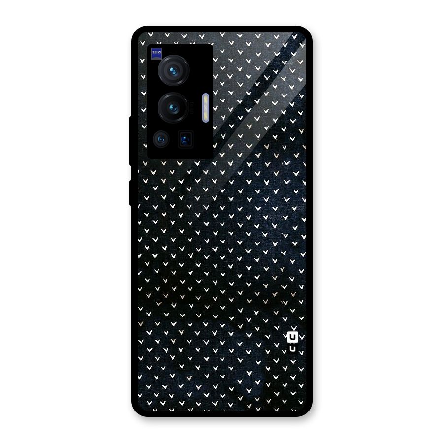 Tiny White Hearts Glass Back Case for Vivo X70 Pro