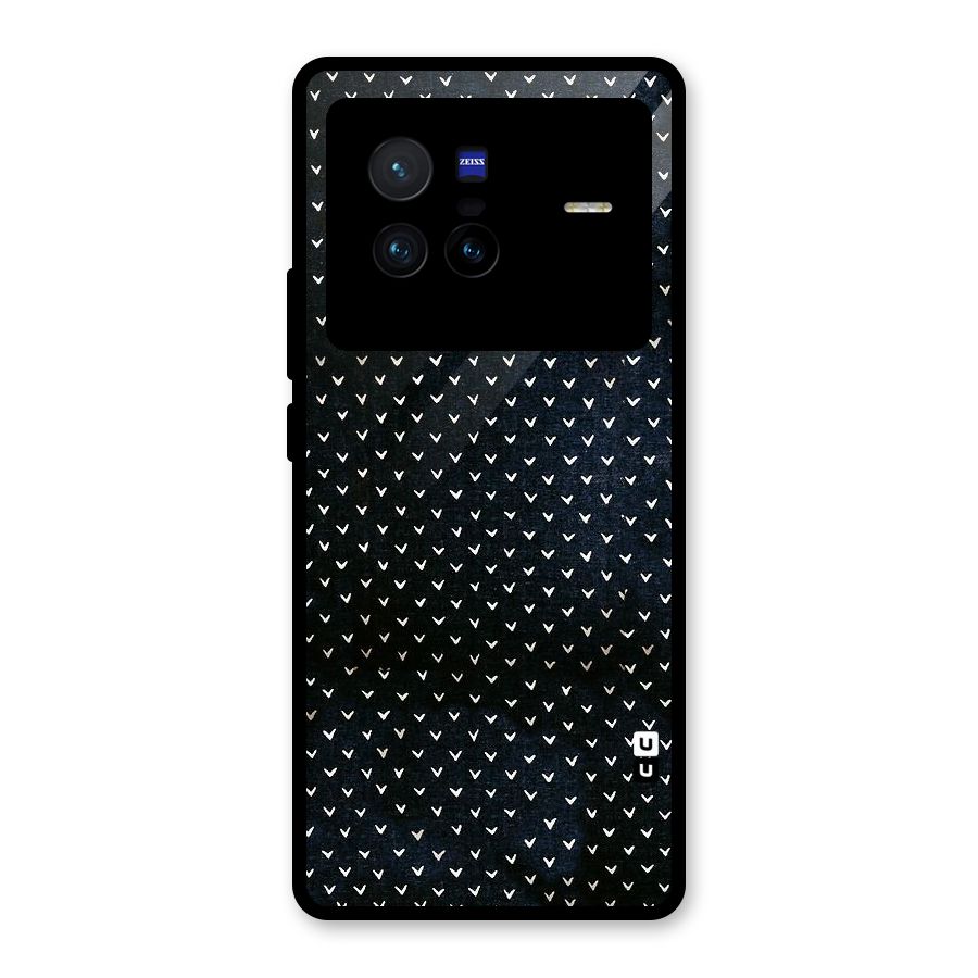 Tiny White Hearts Glass Back Case for Vivo X80