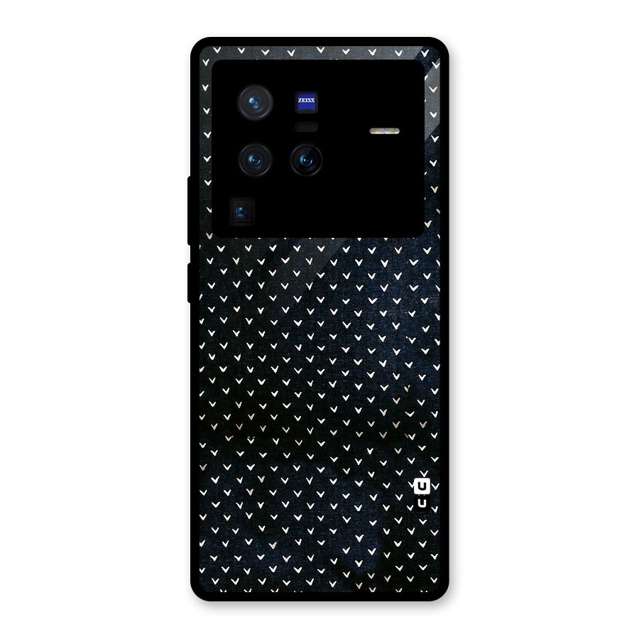 Tiny White Hearts Glass Back Case for Vivo X80 Pro