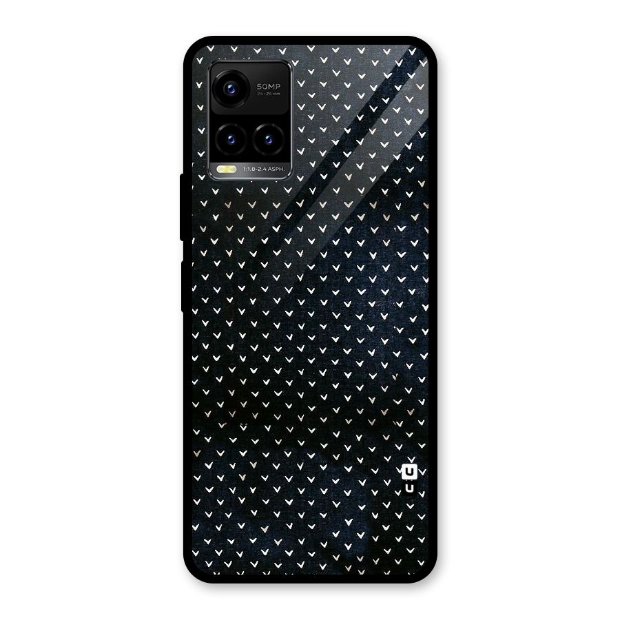 Tiny White Hearts Glass Back Case for Vivo Y21T