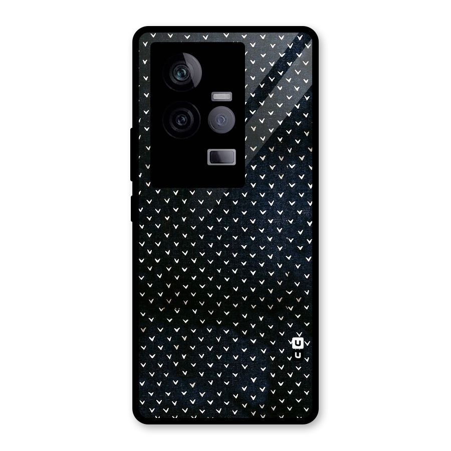 Tiny White Hearts Glass Back Case for Vivo iQOO 11 5G