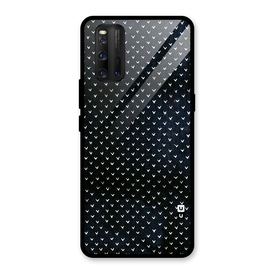 Tiny White Hearts Glass Back Case for Vivo iQOO 3
