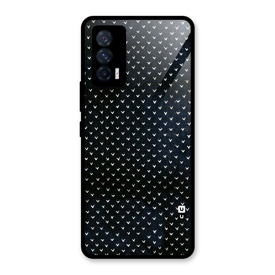Tiny White Hearts Glass Back Case for Vivo iQOO 7 5G