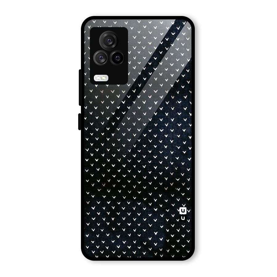 Tiny White Hearts Glass Back Case for Vivo iQOO 7 Legend 5G