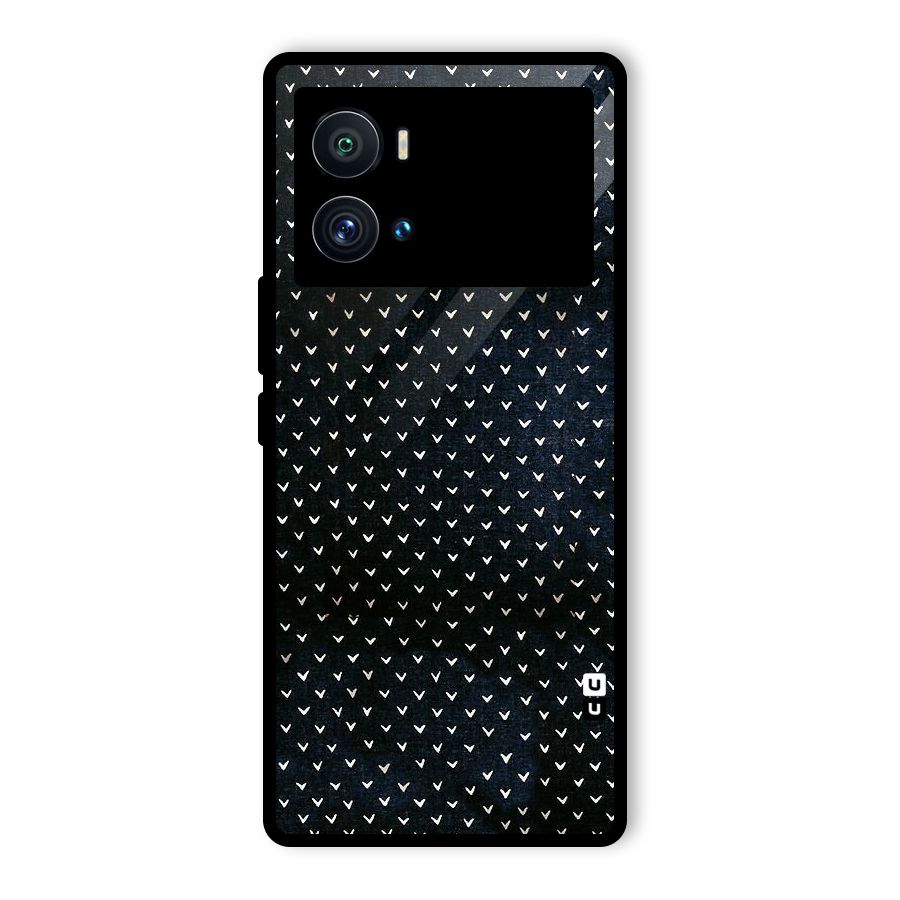 Tiny White Hearts Glass Back Case for Vivo iQOO 9 Pro