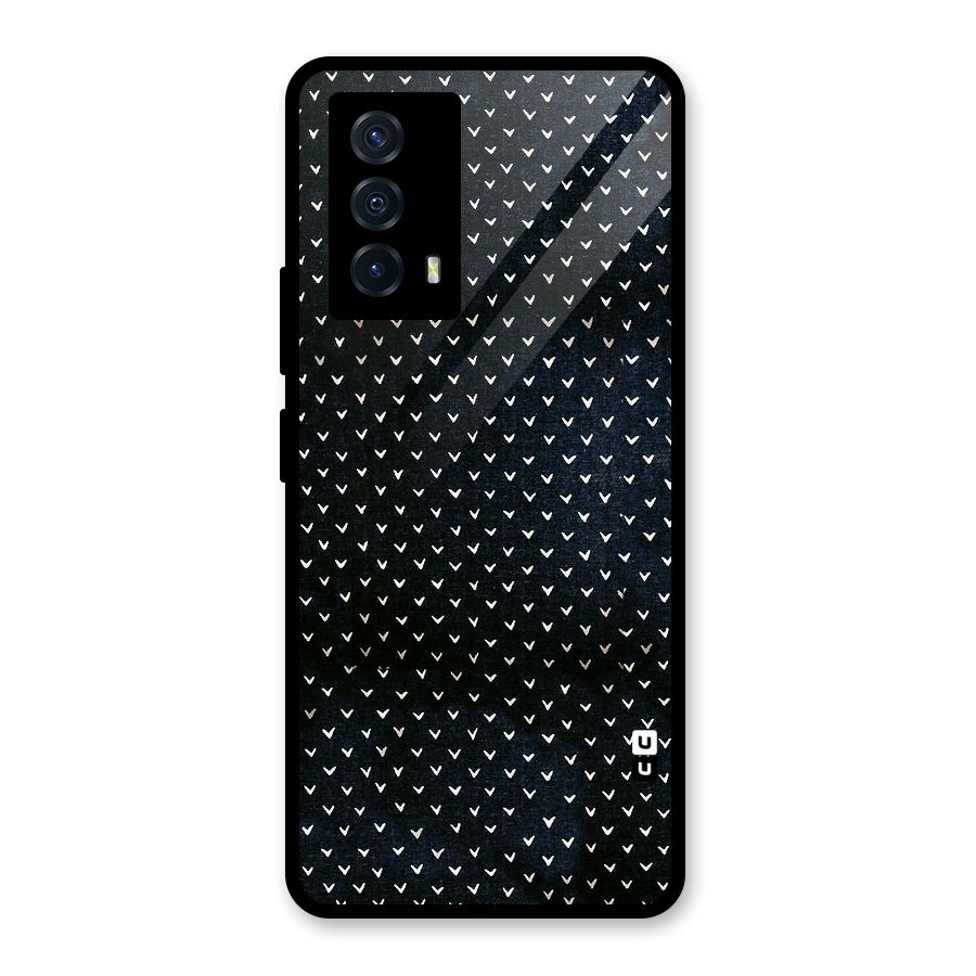 Tiny White Hearts Glass Back Case for Vivo iQOO Z5