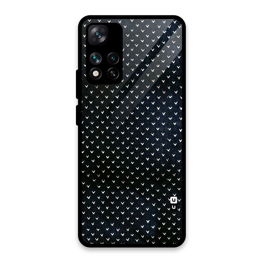 Tiny White Hearts Glass Back Case for Xiaomi 11i HyperCharge 5G