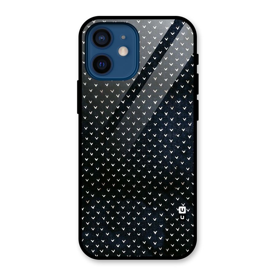Tiny White Hearts Glass Back Case for iPhone 12 Mini