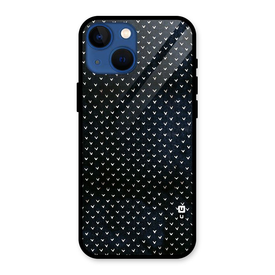 Tiny White Hearts Glass Back Case for iPhone 13 Mini