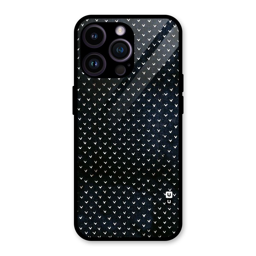 Tiny White Hearts Glass Back Case for iPhone 14 Pro Max