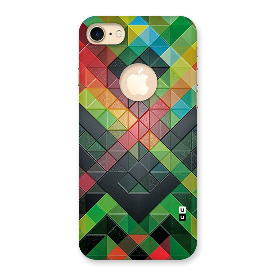 Too Much Colors Pattern Back Case for iPhone 7 Logo Cut