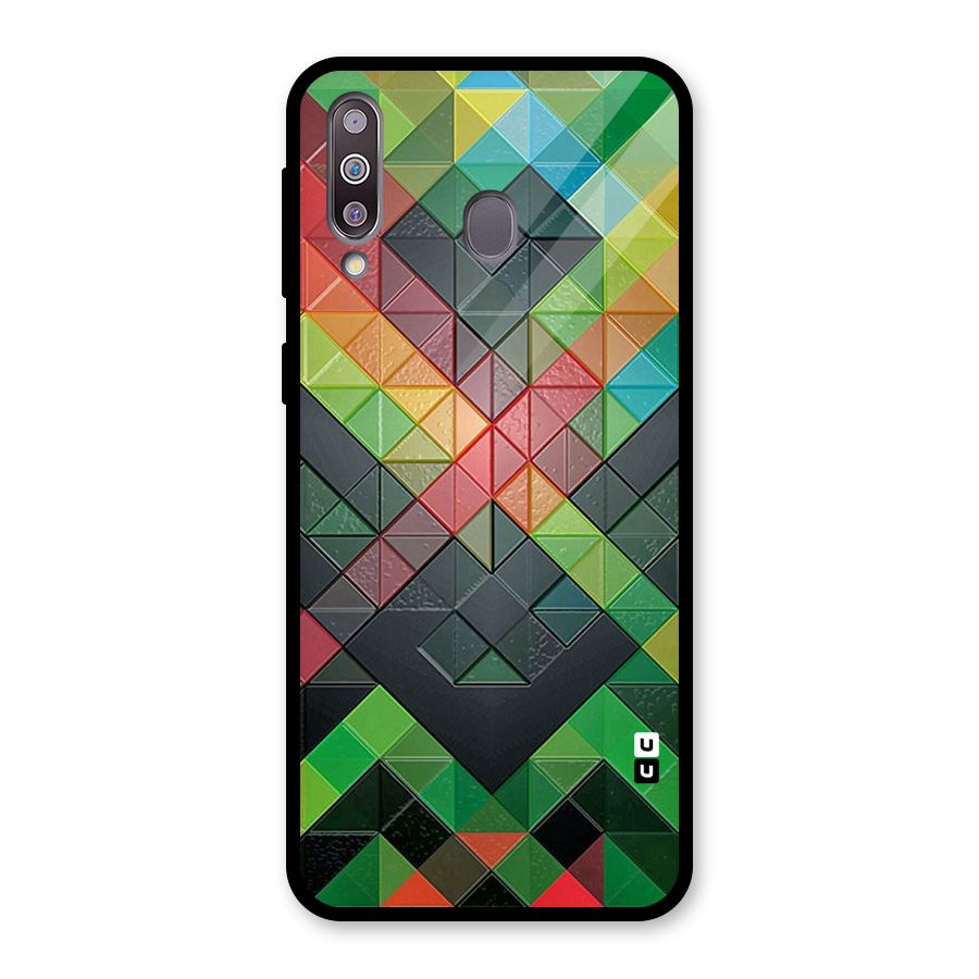 Too Much Colors Pattern Glass Back Case for Galaxy M30