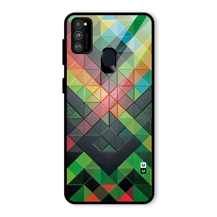Too Much Colors Pattern Glass Back Case for Galaxy M30s